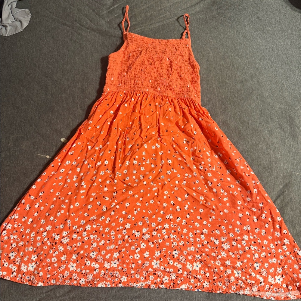 SO Coral Smocked Top